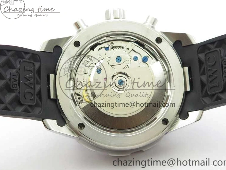 MIROTIME 0216 Aquatimer Chrono IW376702 SS BLS 1:1 Best Edition Black Dial on Black Rubber Strap A WellDesigned 7105